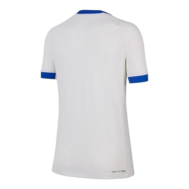 Camisa Seleção Inglaterra I 25/26 - Torcedor Nike Feminina - Branca com detalhes em azul e vermelho