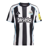 Camisa Newcastle I 25/26 - Torcedor Adidas Masculina - Branca e preta com detalhes em azul