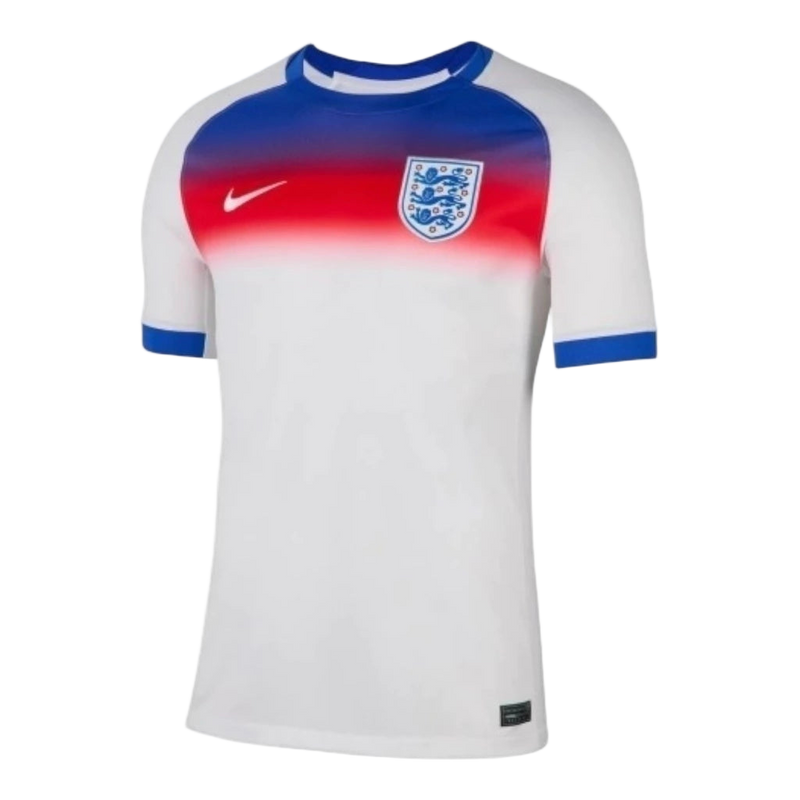 Camisa Seleção Inglaterra I 25/26 - Torcedor Nike Masculina - Branca com detalhes em azul e vermelho