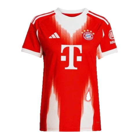 Camisa Bayern de Munique I 25/26 - Torcedor Adidas Feminina - Vermelha com detalhes em branco