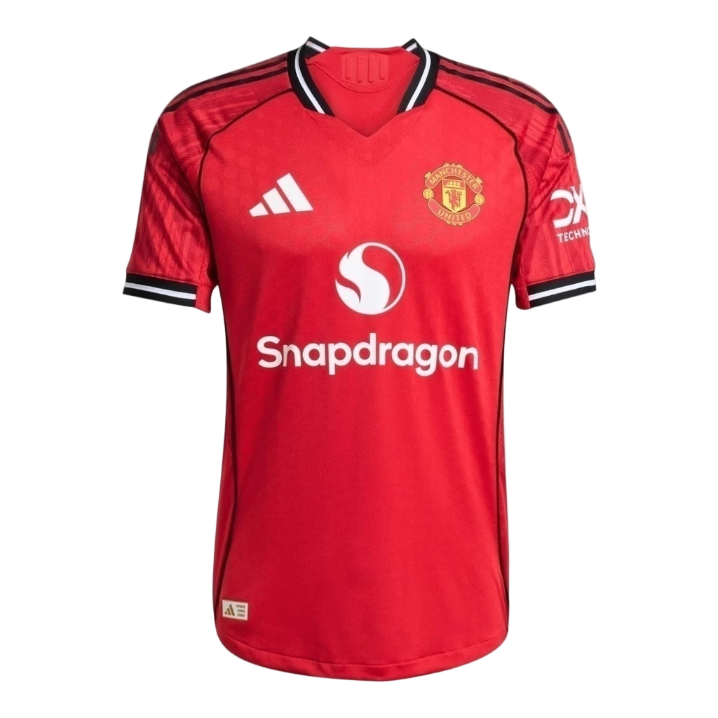 Camisa Manchester United I 25/26 - Torcedor Adidas Masculina - Vermelha com detalhes em preto