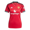 Camisa Manchester United I 25/26 - Torcedor Adidas Feminina - Vermelha com detalhes em preto