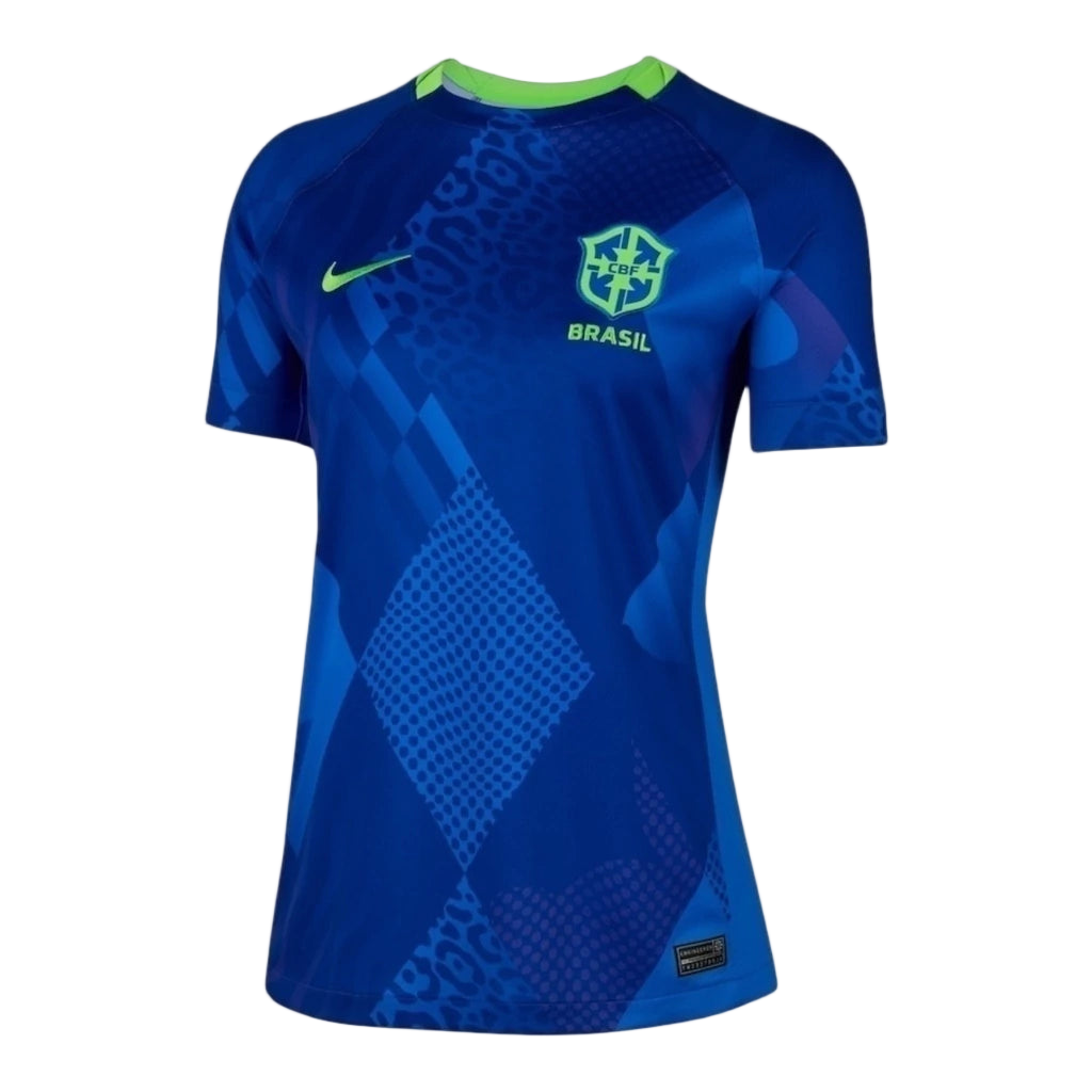 Camisa Seleção Brasileira II 25/26 - Torcedor Nike Feminina - Azul com detalhes em verde