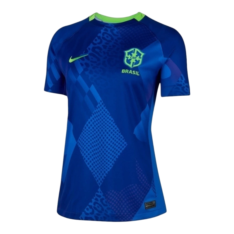 Camisa Seleção Brasileira II 25/26 - Torcedor Nike Feminina - Azul com detalhes em verde