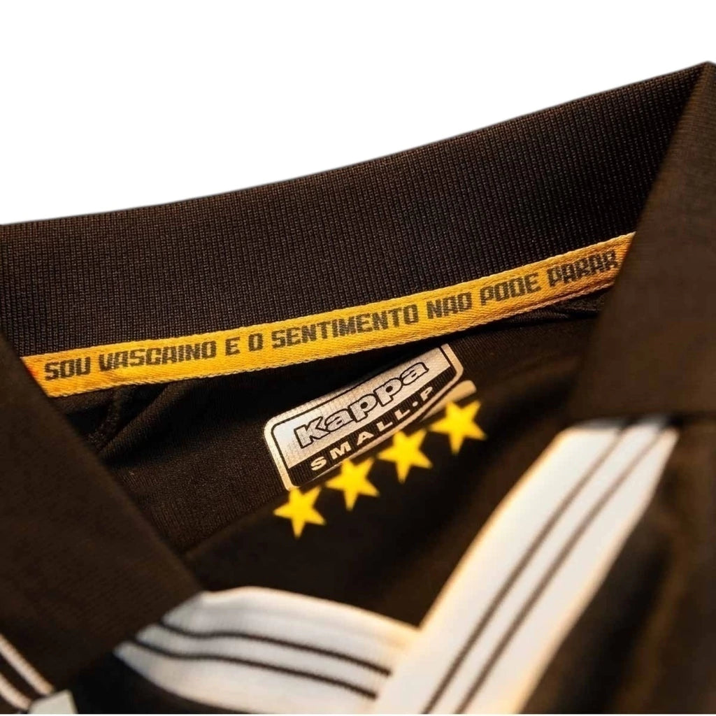 Camisa Vasco da Gama I 25/26 - Torcedor Kappa Masculina - Preta