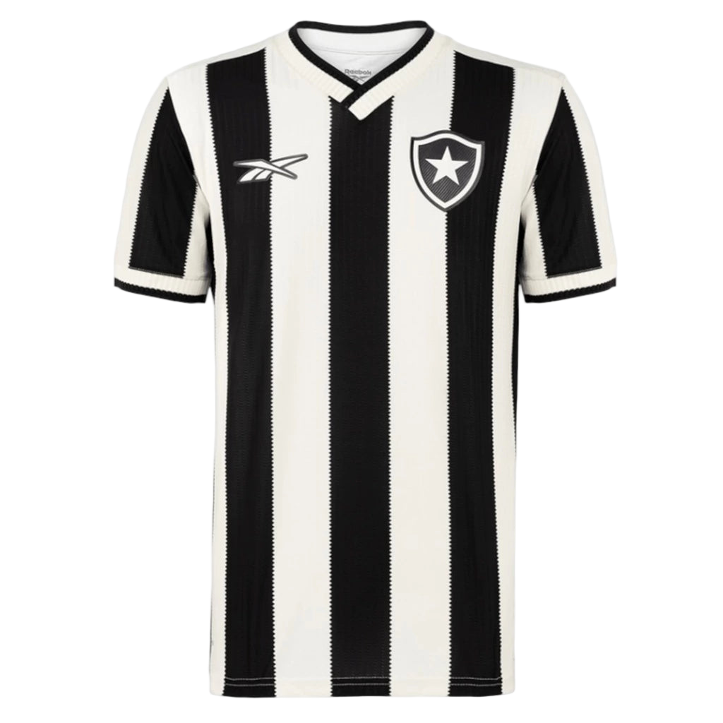 Camisa Botafogo I 24/25 - Torcedor Reebok Masculina - Preta e branca