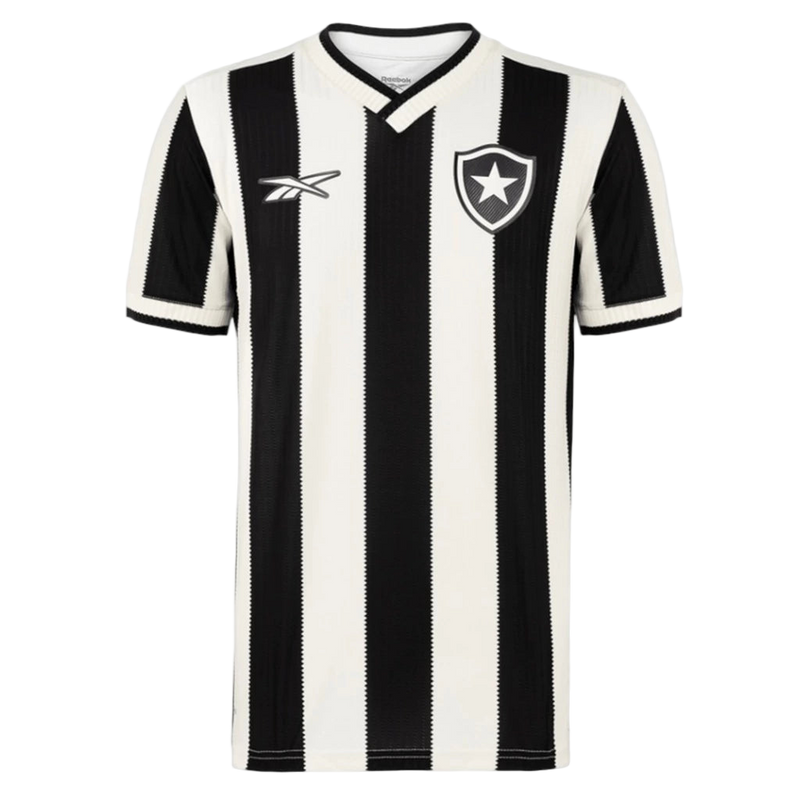 Camisa Botafogo I 24/25 - Torcedor Reebok Masculina - Preta e branca