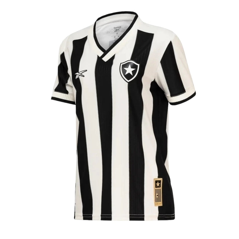 Camisa Botafogo I 24/25 - Torcedor Reebok Feminina - Branca e preta