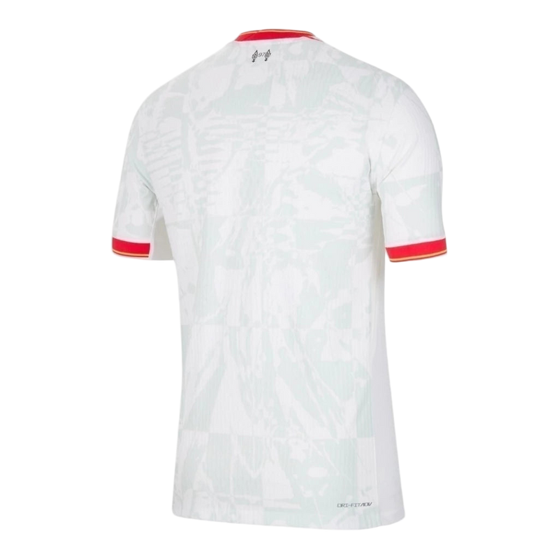 Camisa Liverpool III 24/25 - Torcedor Nike Masculina - Branca com detalhes em vermelho e cinza