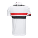 Camisa São Paulo I 25/26 - Torcedor New Balance Masculina - Branca com detalhes em vermelho e preto