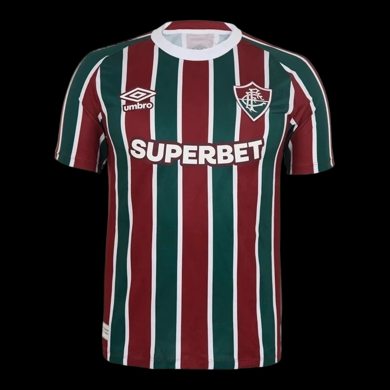 Camisa Fluminense I 25/26 - Torcedor Umbro Masculina - Vermelha e verde com detalhes em branco