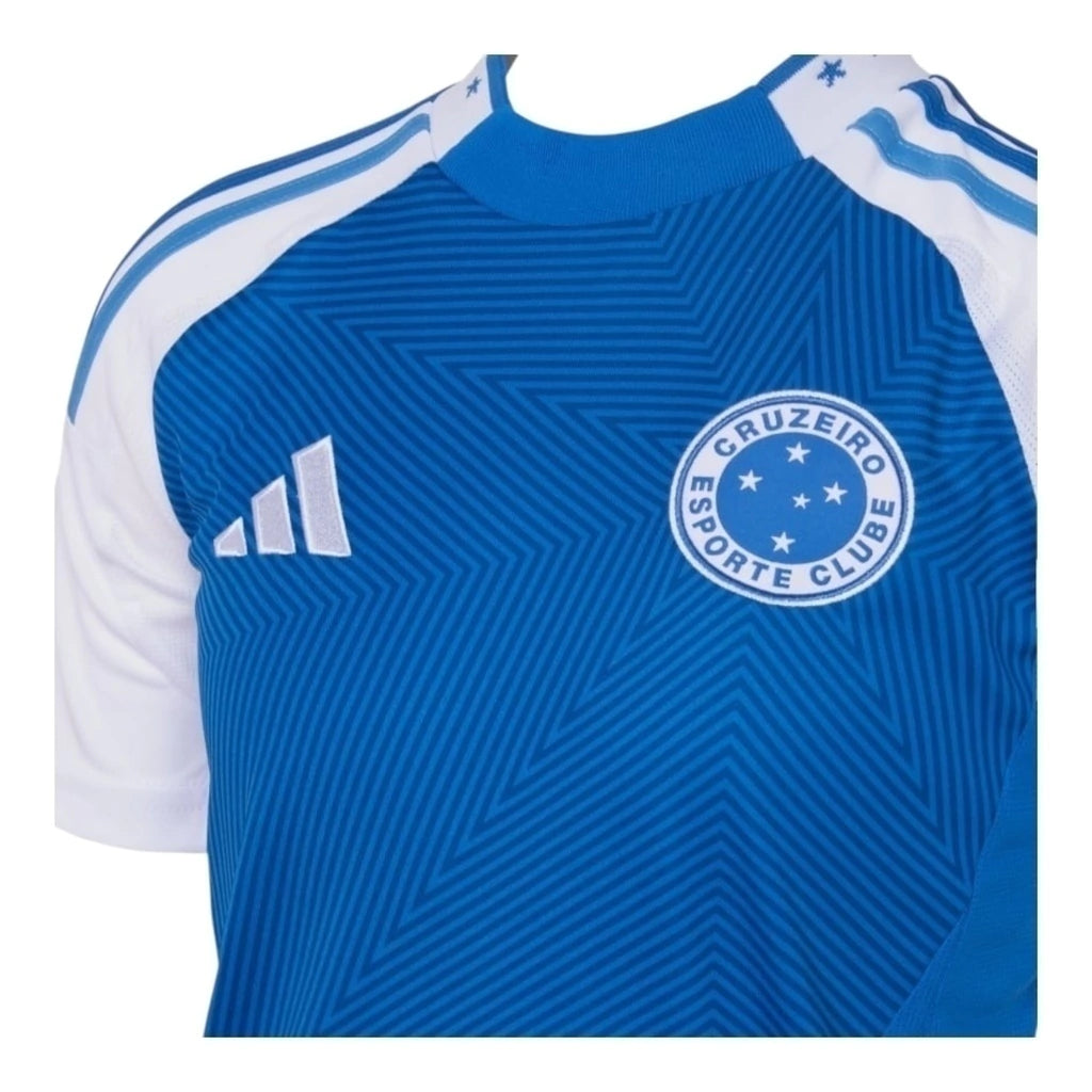Camisa Cruzeiro I 25/26 - Torcedor Adidas Feminina - Azul e branca