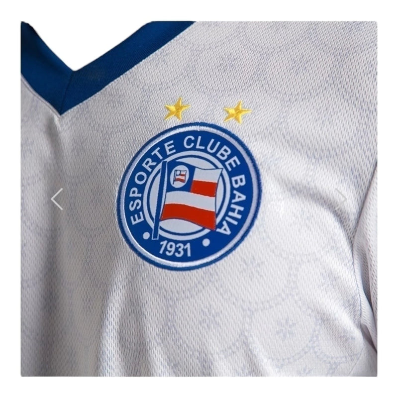 Camisa Bahia I 25/26 - Torcedor Puma Masculina - Branca com detalhes em azul