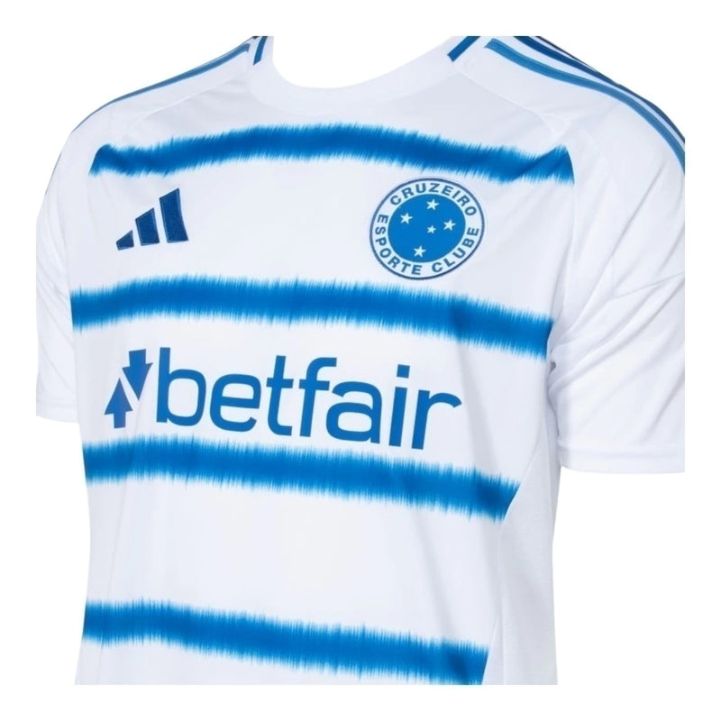 Camisa Cruzeiro II 25/26 - Torcedor Adidas Masculina - Branca e azul