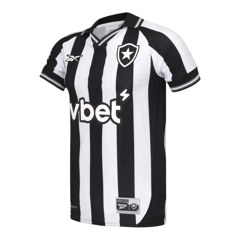 Camisa Botafogo I 25/26 - Torcedor Reebok Masculina - Preta e branca