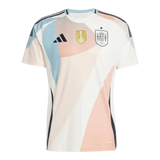 Camisa Seleção Espanha Eurocopa II 25/26 - Torcedor Adidas Masculina - Branca com detalhes em rosa e azul