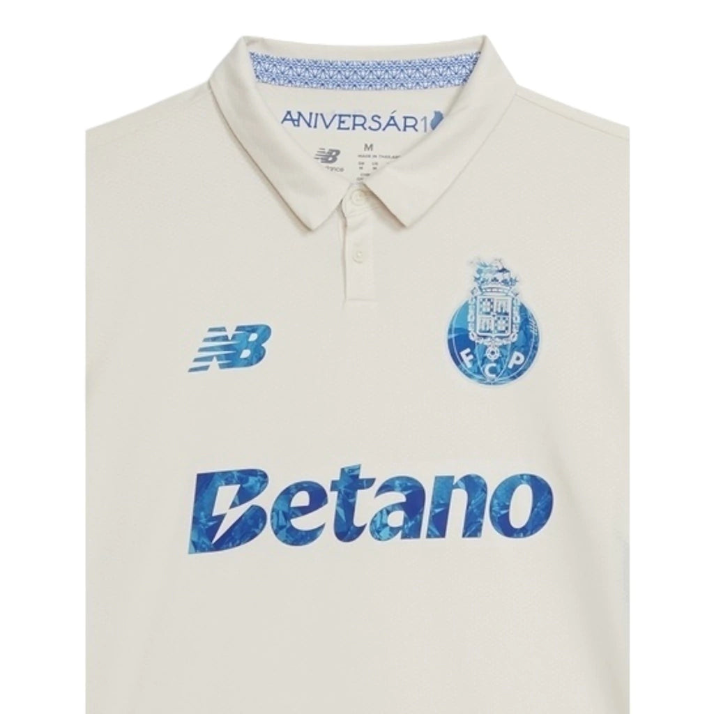 Camisa Porto III 25/26 - Torcedor New Balance Masculina - Branca com detalhes em azul