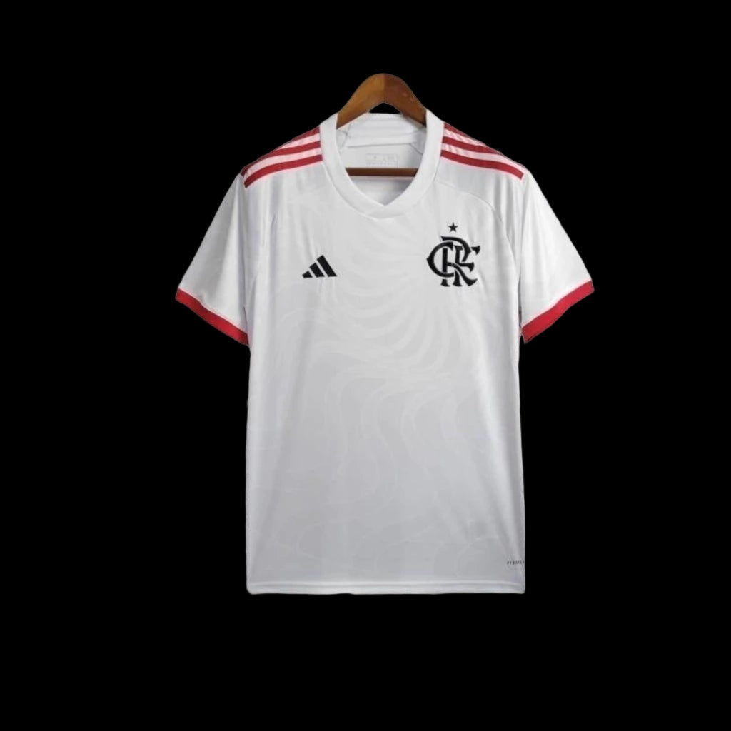 Camisa Flamengo II 24/25 - Torcedor Adidas Masculina - Branca com detalhes em vermelho