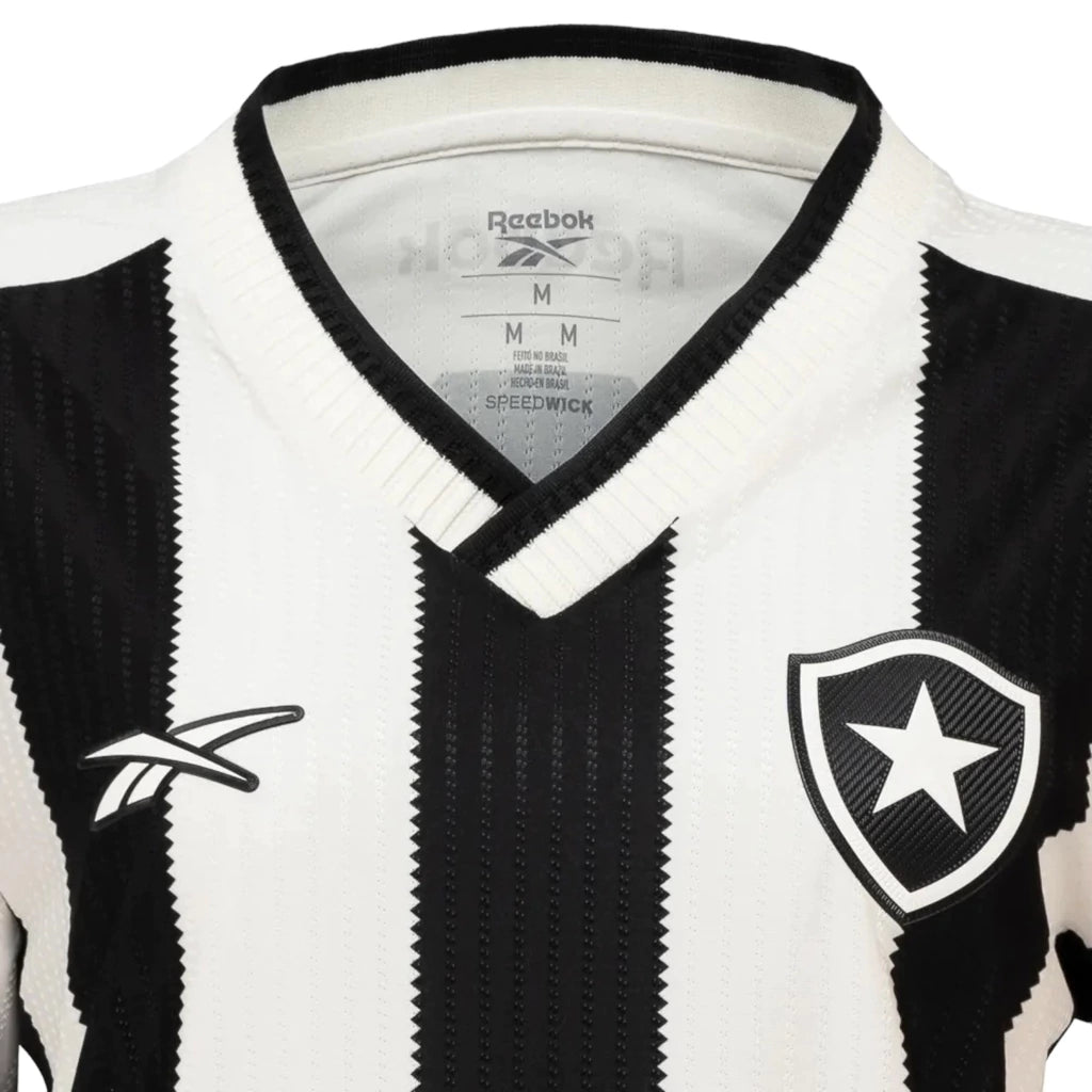Camisa Botafogo I 24/25 - Torcedor Reebok Feminina - Branca e preta