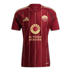 Camisa Roma I 24/25 - Torcedor Adidas Masculina - Vermelho com detalhes em dourado