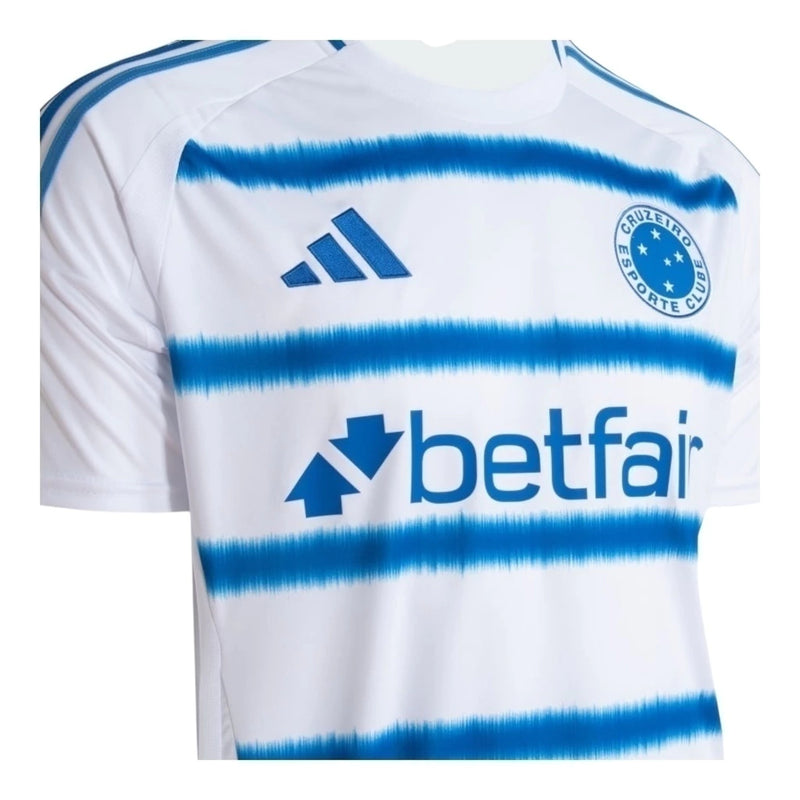 Camisa Cruzeiro II 25/26 - Torcedor Adidas Masculina - Branca e azul