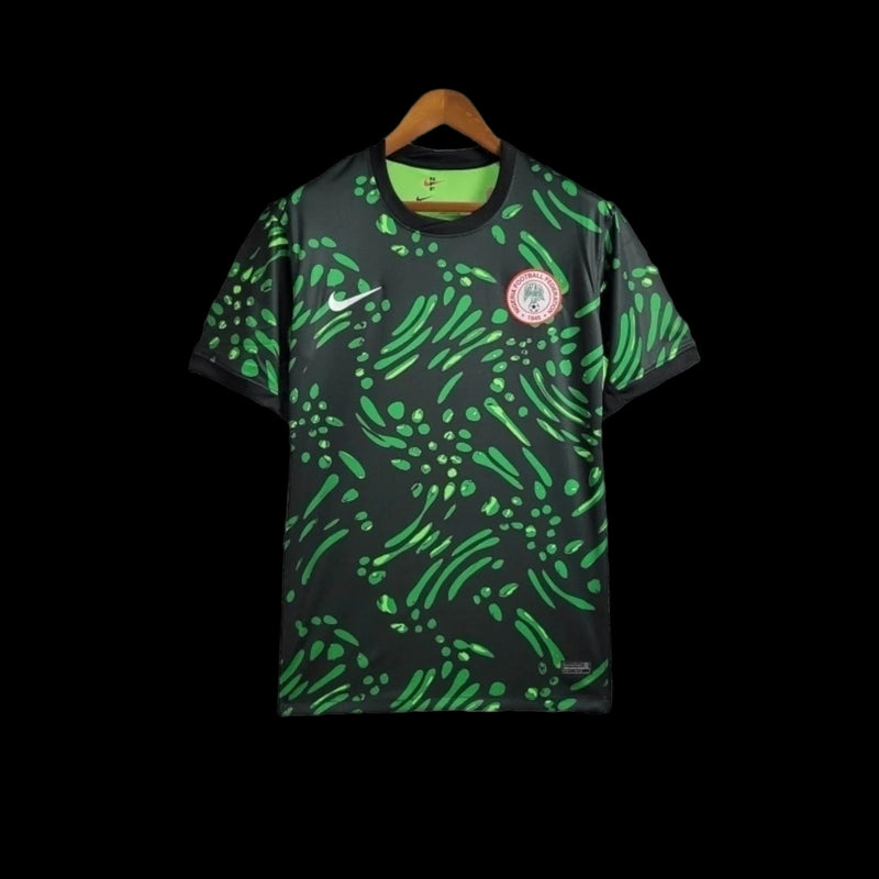 Camisa Nigéria II 24/25 - Torcedor Nike Masculina - Preta com detalhes em verde