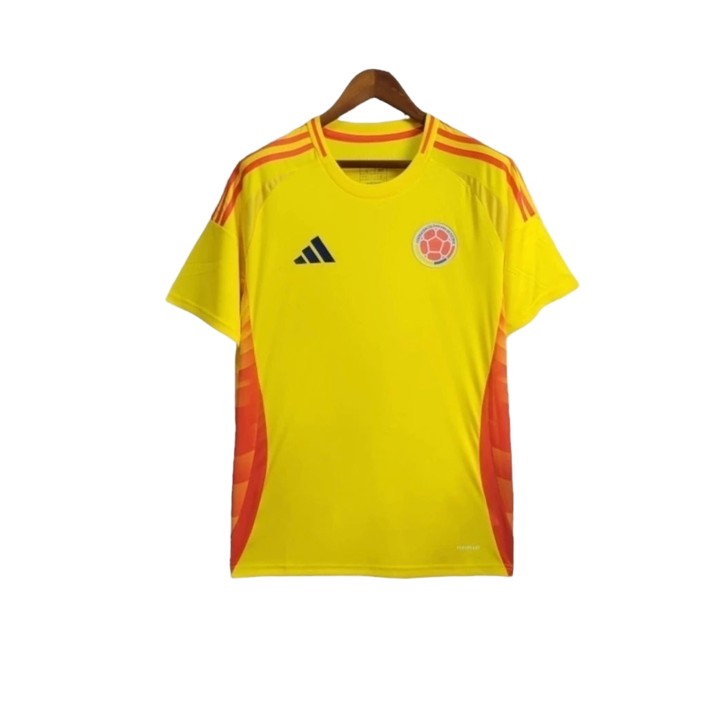 Camisa Colômbia I 24/25 - Torcedor Adidas Masculina - Amarela com detalhes em laranja