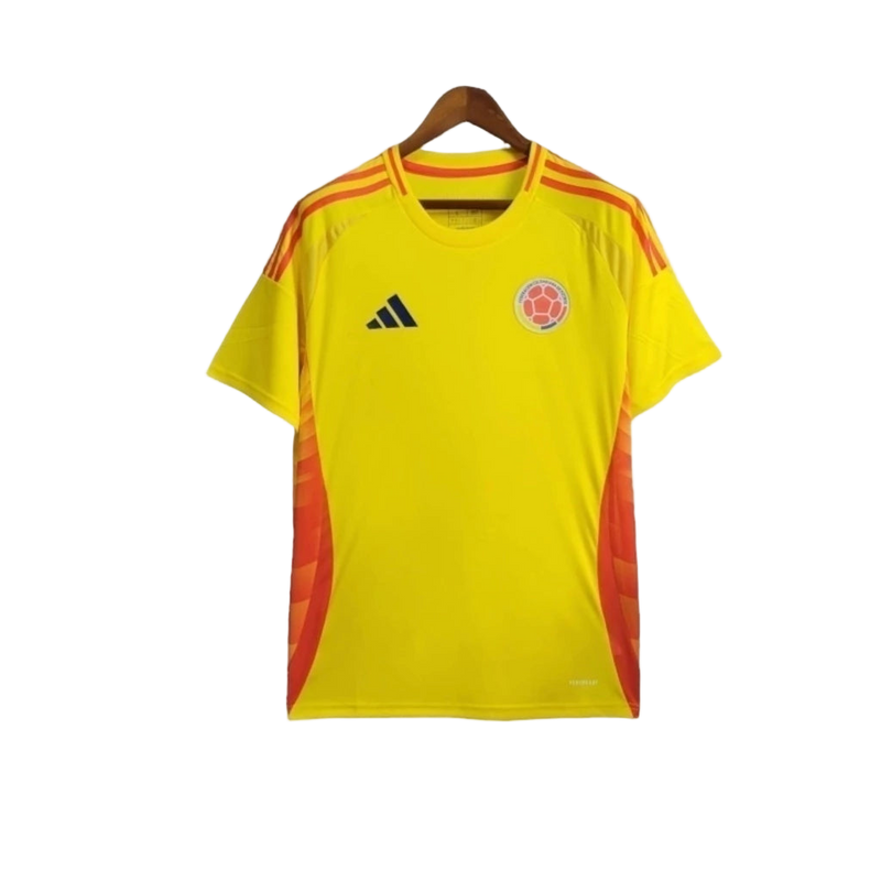Camisa Colômbia I 24/25 - Torcedor Adidas Masculina - Amarela com detalhes em laranja