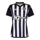 Camisa Atlético Mineiro I 25/26 - Torcedor Adidas Feminina - Preta com listras branca com detalhes em amarelo e Com Patrocínio