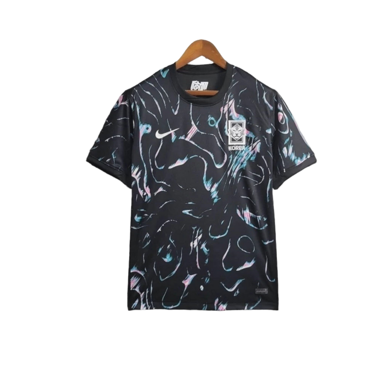 Camisa Seleção Coreia do Sul II 24/25 - Torcedor Nike Masculina - Preta com detalhes em azul e rosa
