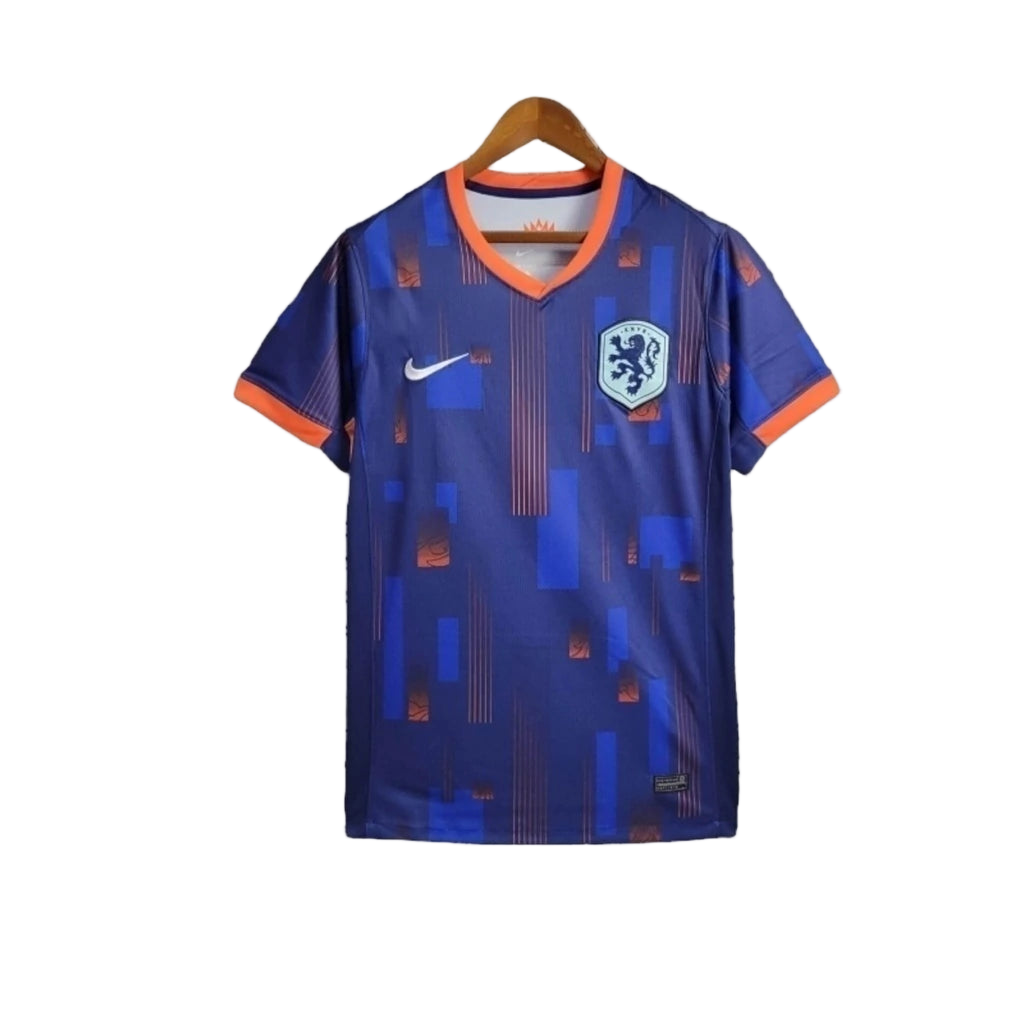 Camisa Seleção da Holanda II 24/25 - Torcedor Nike Masculina - Azul com detalhes em laranja