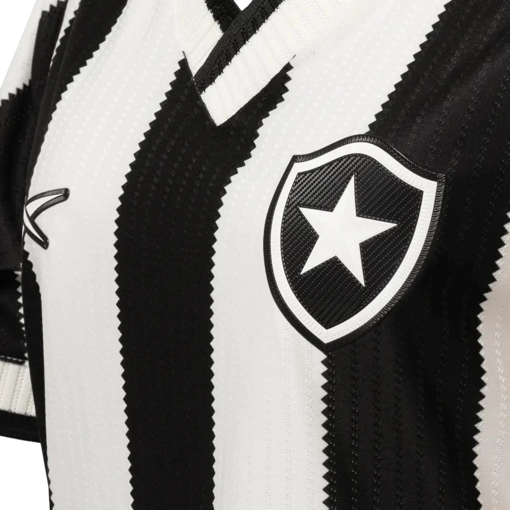 Camisa Botafogo I 24/25 - Torcedor Reebok Feminina - Branca e preta