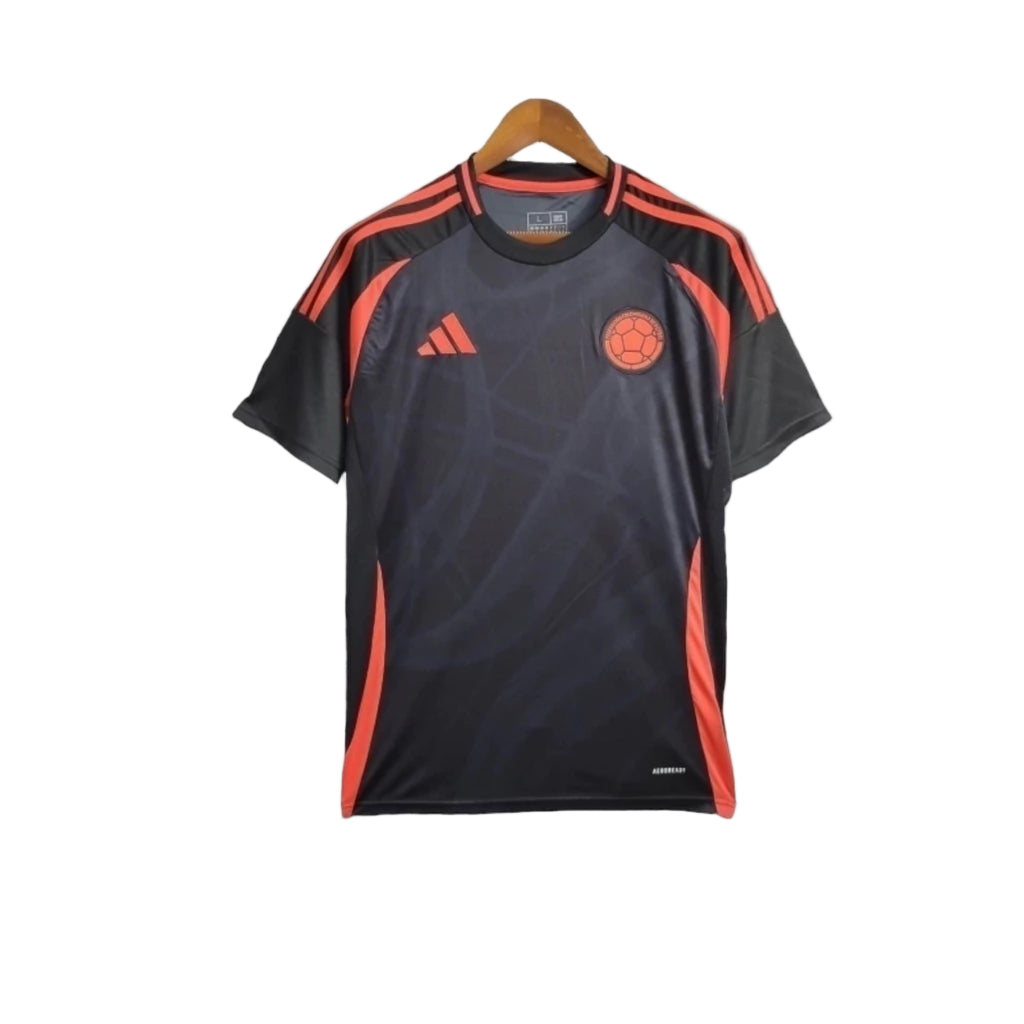 Camisa Colômbia II 24/25 - Torcedor Adidas Masculina - Preta com detalhes em vermelho