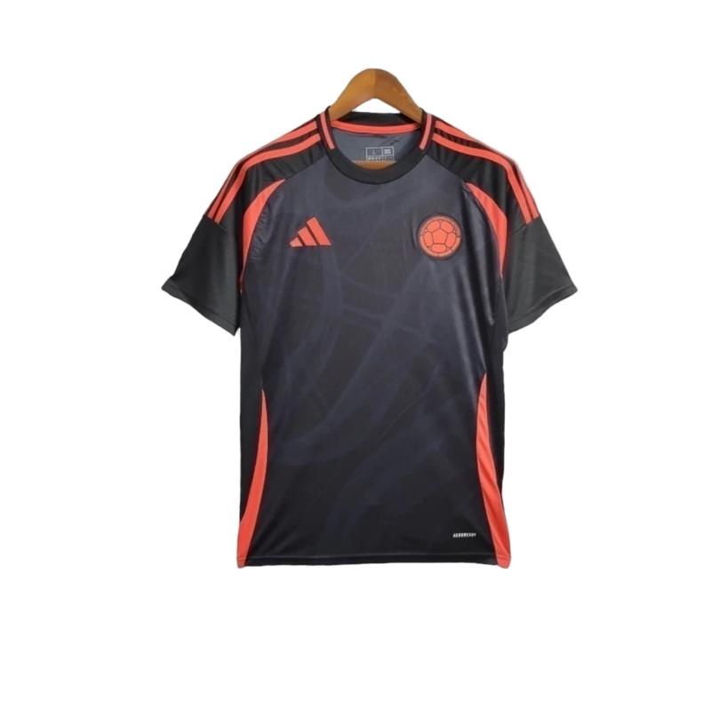 Camisa Colômbia II 24/25 - Torcedor Adidas Masculina - Preta com detalhes em vermelho
