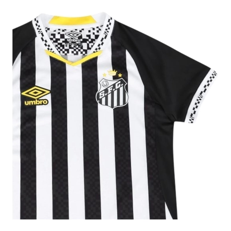 Camisa Santos II 25/26 - Torcedor Umbro Feminina - Branca e preta